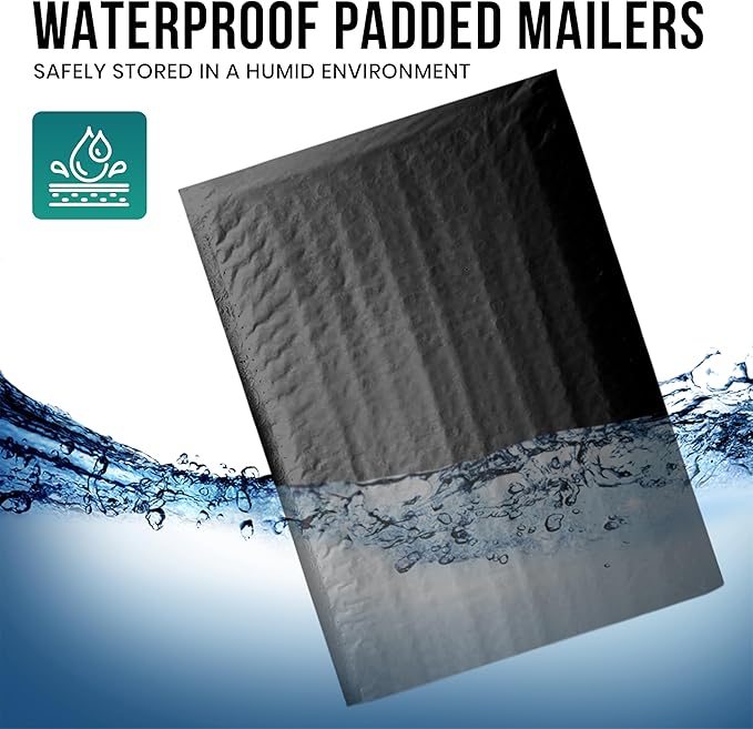 Levex - #000 4" x 8" [5 Pack] Blue Poly Bubble Mailers, Padded Envelope Mailers, Packing Envelope & Mailing Bags for Shipping