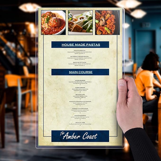 StoreSMART - Rigid Plastic Menu - 8.5" x 14" - 150-Pack - HPP812X14-MENU-150