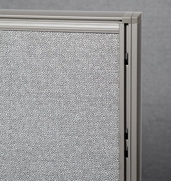 GOF Freestanding L Shaped Office Partition, Large Fabric Room Divider Panel, 36" D x 96" W x 60" H