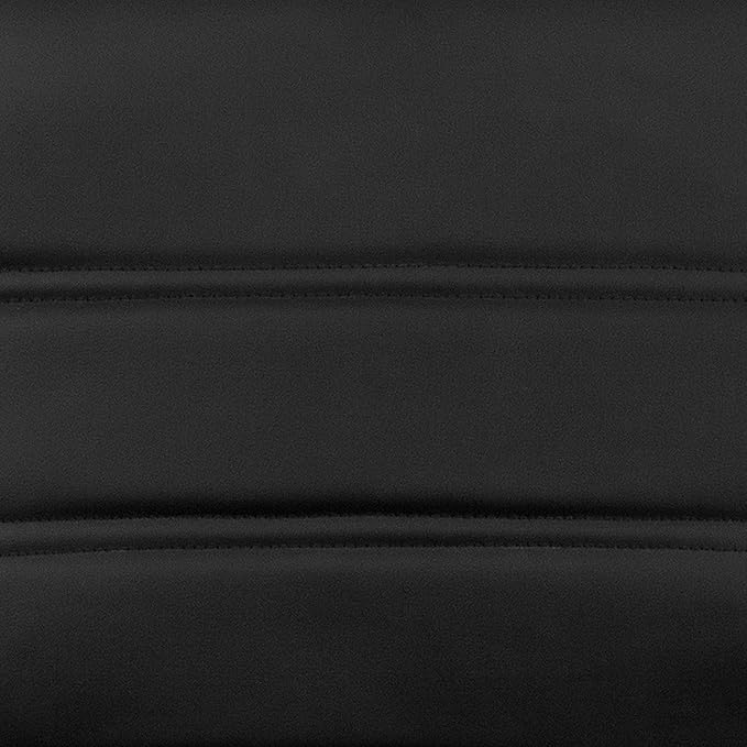 Flash Furniture Whitney Mid-Back Swivel LeatherSoft Desk Chair with Padded Seat and Armrests, Adjustable Height Padded Office Chair, Black