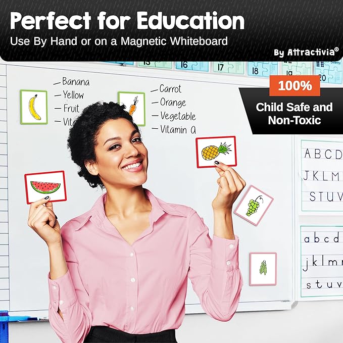 Dry Erase Magnetic Labels 3.7 x 2.8 in, Color Borders, Medium Dry Erase Magnets, 20-Pack, White Erasable Write-On All-Purpose Labels, for Office, Education, Home, Whiteboard