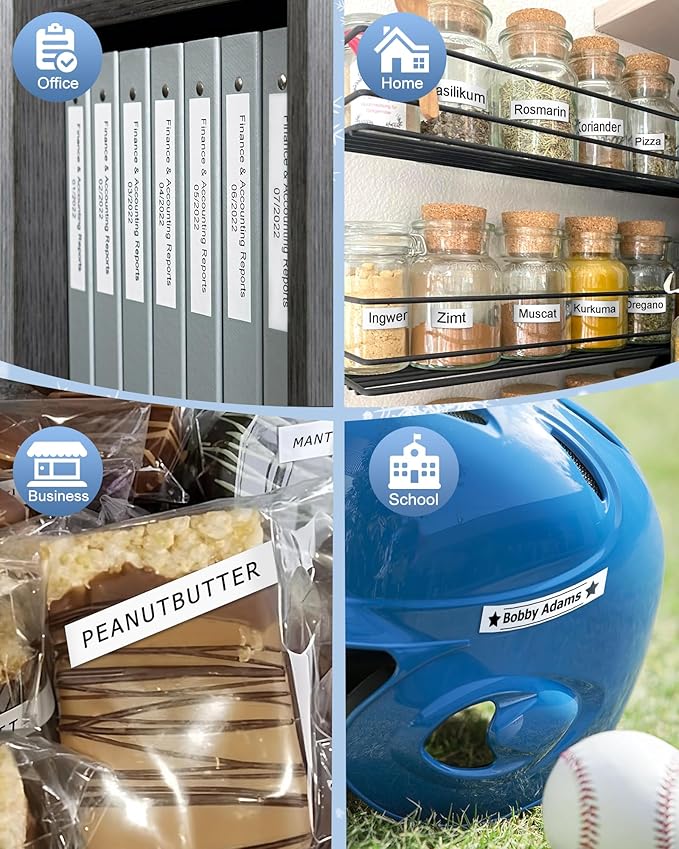 Label Maker Tape Replacement for Brother P Touch Label Tape TZE-231 Tz231 Laminated Tape Black on White 12mm 0.47 inch x 26.2ft 8m 1/2 for Ptouch PTD400AD PTH110 PT-D210 PT-D400 PTD600 PTD220,5 Pack