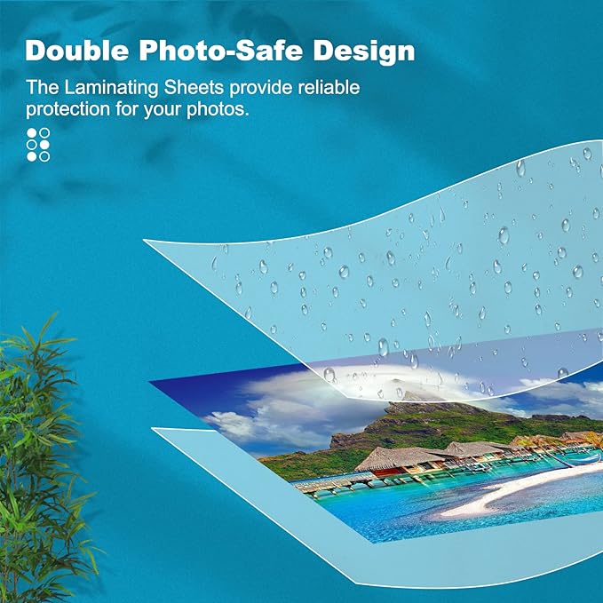 5 Mil Laminating Sheets, Holds 8.5 x 11 Inch Sheets 200 Pack, Thermal Laminating Pouches for Laminator, 9 X 11.5-inches/Letter Size Thermal Laminating Paper, Round Corner