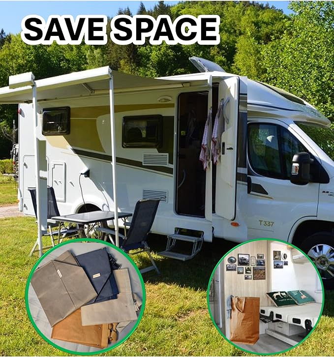 Kitchen Recycling Bin, Large Washable Paper Bags - Sturdy, Foldable, Space-Saving - Multipurpose Trash Can for Kitchen, Garden, and Indoor Use, 4 Colors, 4 Packs/Set