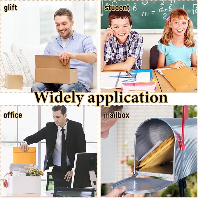 Ctosree 300 Pcs Manilla Envelopes Clasp Envelopes Bulk Brown Kraft Catalog Letter with Clasp Closure and Gummed Seal 28lb Heavyweight Paper (9 x 12 Inch)