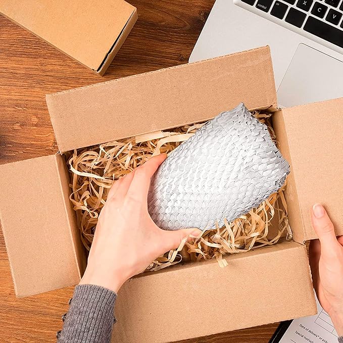 White Honeycomb Packing Paper for Moving Breakables, 15 Inch x 100 Feet. Fragile Shipping Supplies. Perforated Packing Materials for Fragile Items. Moving Paper Wrap. Eco Friendly Packaging