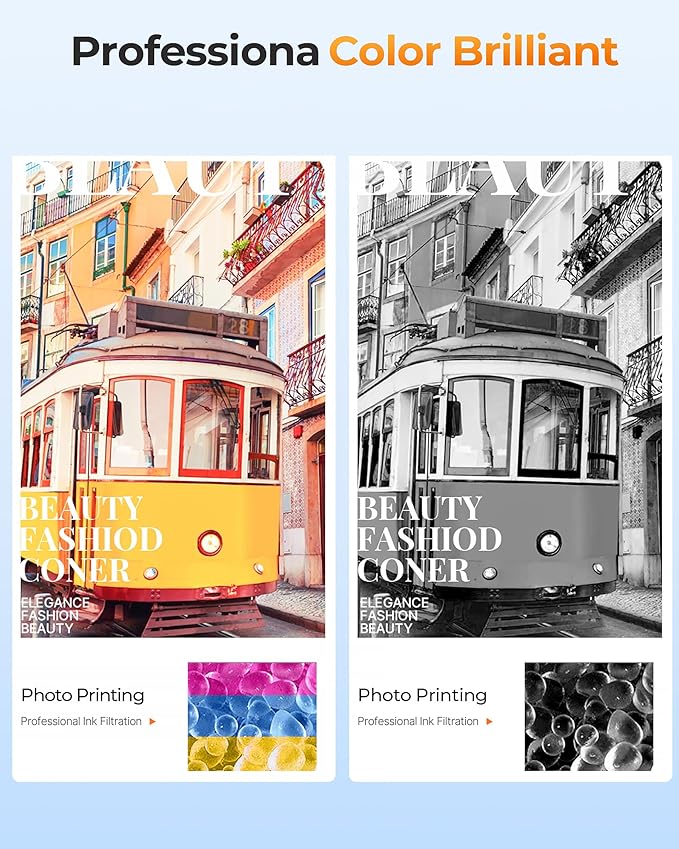 63XL Ink Cartridges Black and Color Remanufactured Replacement for HP Ink 63 for HP 63XL Ink Cartridges Combo Pack Work for HP Officejet 4650 3830 3833 5255 5258 Envy 4520 Deskjet 1112 3637 (2 Pack)