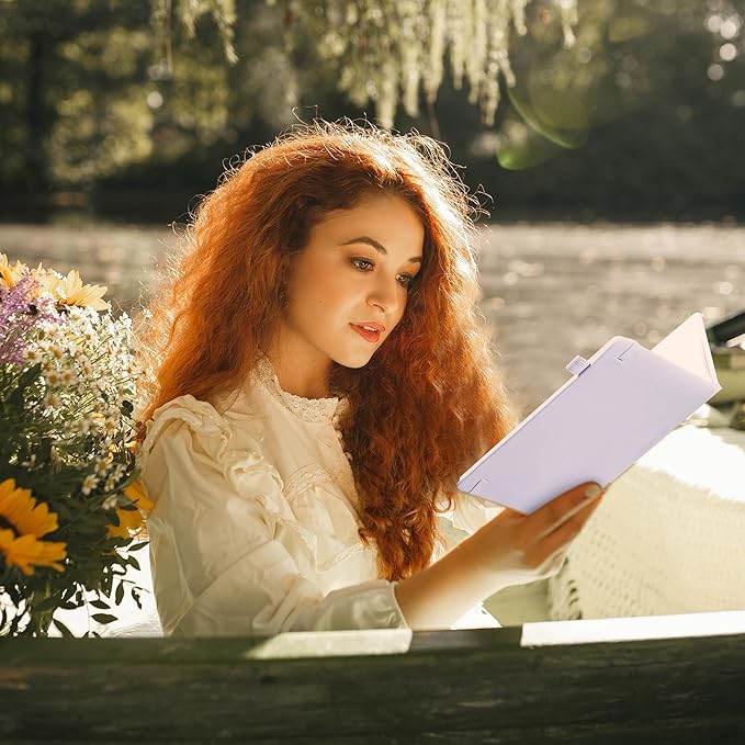 Lined Journal Notebook for Women Cute Leather Journals for Writing Aesthetic Floral Diary 192 Pages A5 Hardcover Journaling Notebooks with Pen Loop, 5.7 x 8.3 In, Purple