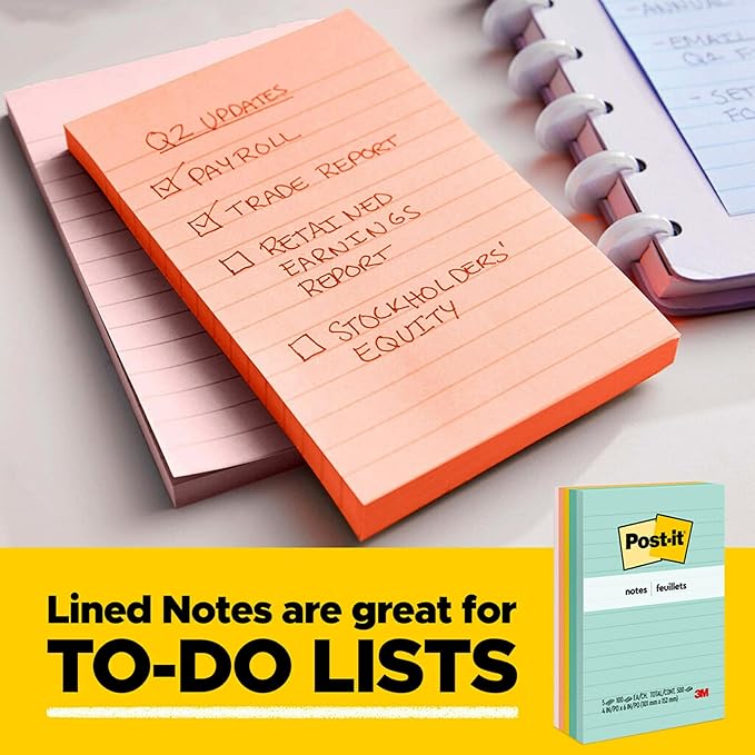 Post-it Notes, 1.5x2 in, 24 Pads, America's #1 Favorite Sticky Notes, Beachside Café Collection, Pastel Colors, Clean Removal, Recyclable