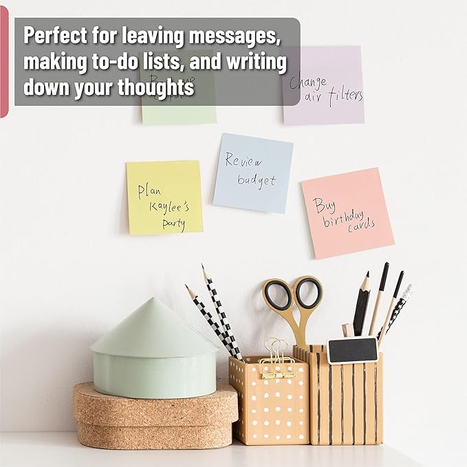 Mr. Pen- Bulk Sticky Notes, Morandi Colors Self-Stick Aesthetic, Colorful, 3”x3”, 12 Pads, Back to School Supplies