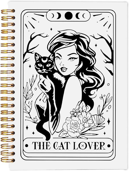 The Cat Lover Tarot Journal Notebook - Cat Gifts for Women Cat Lovers, Cat Mom Gifts, Crazy Cat Lady Gifts, Tarot Lover Gifts, Witchy Journal, Witchy Gifts for Women Spiral Notebook 5.5x8.3