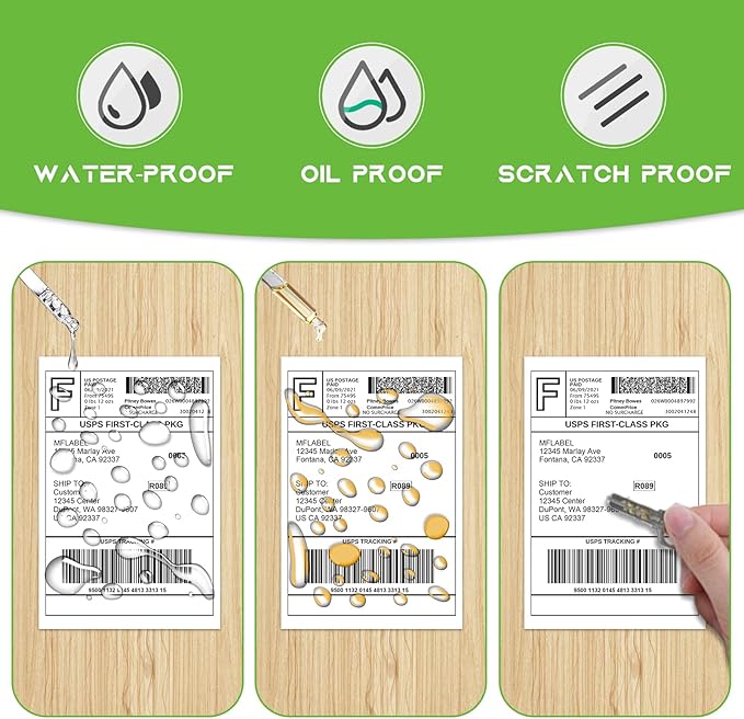 MFLABEL® 12 Rolls of 450 Labels 4x6 Direct Thermal Shipping Labels for Zebra 2844 ZP-450 ZP-500 ZP-505