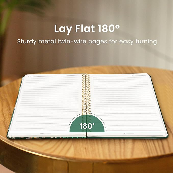 Lined Spiral Journal Notebook for Women, Cute A5 College Ruled Hardcover Notebook for Work & Note Taking, Aesthetic Pretty Journal for Writing, 140 Pages, Butterfly