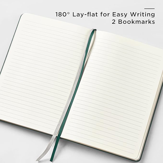 A5 Lined Leather Journal and Pen Set (3 packs), Hardcover Notebook with Pen, 160 Pages 100gsm Thick Ruled Paper for Men Women, for Work, Business, School or Home Writing, 5.7'' x 9'' (Green)