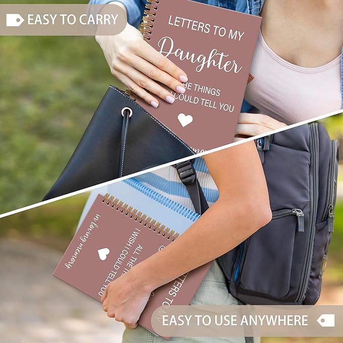 OINDADE Memorial Gifts for Loss of Daughter Grief Notebook Journal, Letters to My Daughter in Heaven Journal, Sympathy Notebooks Gifts for Loss of DaughterMother, In Loving Memory Gifts, 6x8.2In