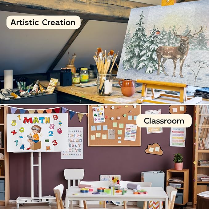 12 Pack Trifold Poster Board, 17x26 Inches White Presentation Board, Portable Display Board for Science Fair, School DIY Project and Business Exhibitions