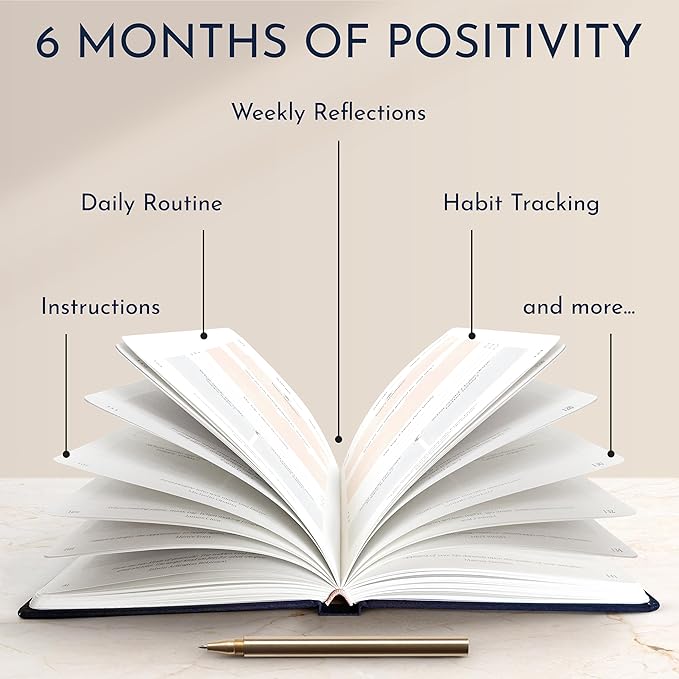 RYVE Daily Journal for Women: 6-Month Guided Gratitude Journal for Women with Prompts - Affirmation, Gratitude, Mindfulness, Self Help & Reflection, Gratitude Journal Notebook, Self Care Journal