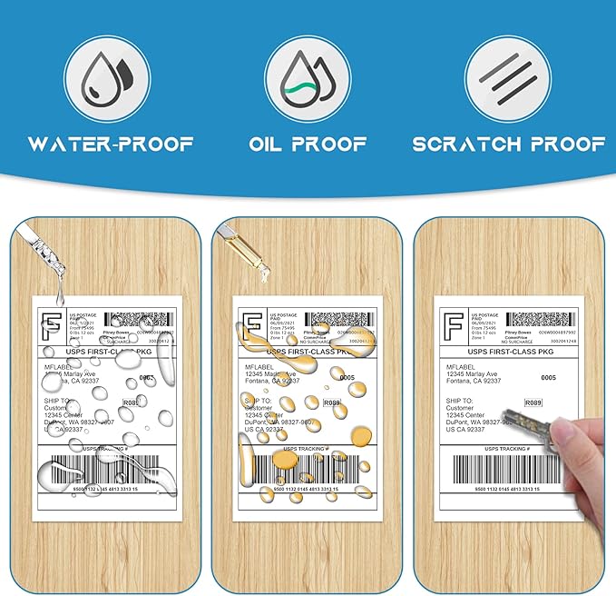 MFLABEL® 40 Rolls of 250 4x6 Direct Thermal Blank Shipping Labels for Zebra 2844 Zp-450 Zp-500 Zp-505