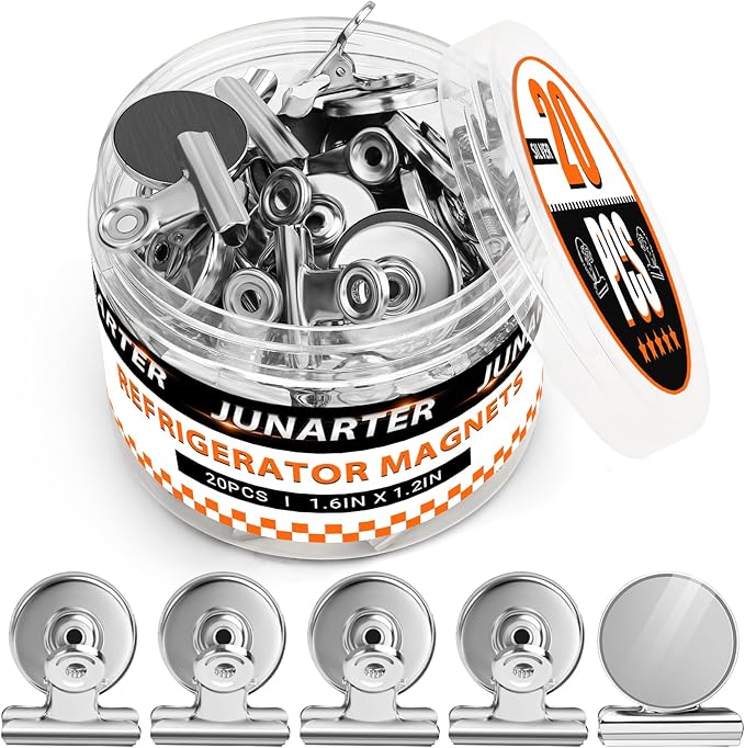 20 Pack Refrigerator Fridge Magnets, Cute Magnet Clips for Fridge, Magnetic Magnet Clips Heavy Duty Magnets Refrigerator for Note List, Photo Display, Whiteboard, Refrigerator, Locker