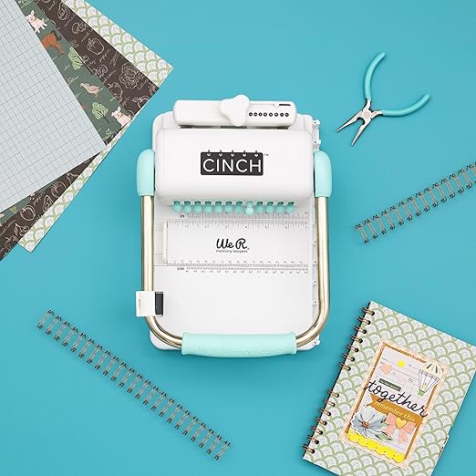 We R Memory Keepers Cinch Book Binding Machine Version 2, Mint, Easy to Use, Slide Ruler, Spiral Binding, Professional Books, Notebooks, Calendars
