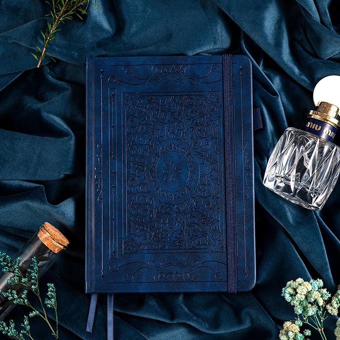 TIEFOSSI Bullet Dotted Journal Notebook, 160gsm 256 Numbered Thick Paper, A5 Hardcover Dotted Grid Diary for Women Men Work Writing, Bullet Journaling, Drawing, 5.8 x 8.3 in