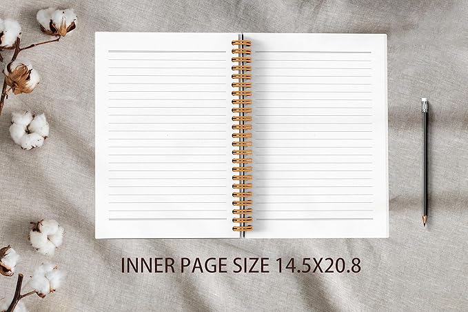 VNWEK Bible Christian Notebook Journal - Christian Notebook for Women, Christian Journals for Writing Women, Boho Notebook, Notebook Spiral Bound with, John 14 27 Writing Pads