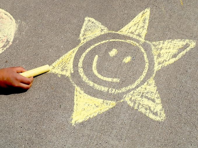 Kid Made Modern 60 Count Pack of Sidewalk Chalk – Yellow