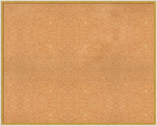 Amanti Art Natural Cork Board for Wall, 33x41 Vision Board with White Frame, X-Large Corkboard Office Decor for Home Organization, Modern Corkboard Pinboard to Display Items for Home Organization in