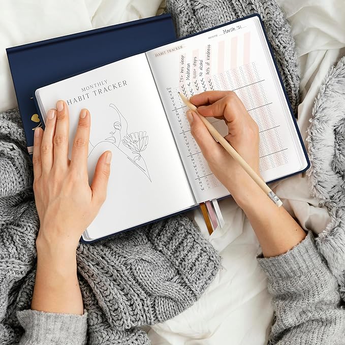 RYVE Daily Journal for Women: 6-Month Guided Gratitude Journal for Women with Prompts - Affirmation, Gratitude, Mindfulness, Self Help & Reflection, Gratitude Journal Notebook, Self Care Journal