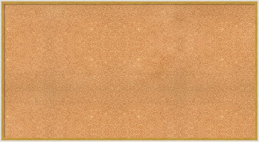 Amanti Art Natural Cork Board for Wall, 29x53 Vision Board with White Frame, Oversize Corkboard Office Decor for Home Organization, Modern Corkboard Pinboard to Display Items for Home Organization in