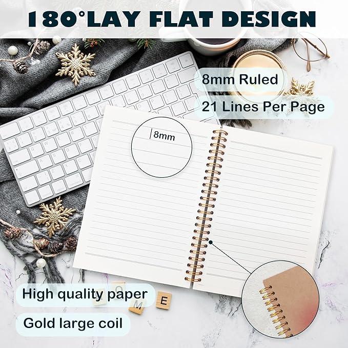 BearCake Aesthetic Notebooks, Trendy Y2K Pink Aura Preppy Notebook Journal, Trust the Process Inspirational Notebooks, Pink Aesthetic Office Supplies, Hardcover Spiral Notebook 5.5x8.3 kraft paper