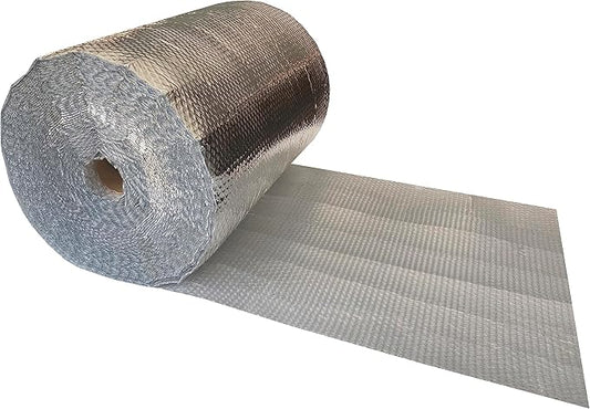 USA Reflective Bubble Insulation Roll, 24" Width x 125' Length, One- Sided Bubble Foil Insulation Roll Thermal Barrier, Window Insulation For Summer & Winter, Radiant Barrier Wrap