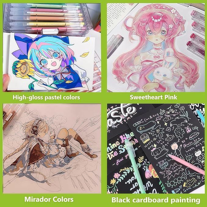 Colored Gel Pens Set, 0.6mm Fine Point for Black & White Paper, Cute Pens for Journaling, Adult Coloring Books, Bible, Drawing, Note Taking, School & Journaling Supplies (99 Luxury Colors)